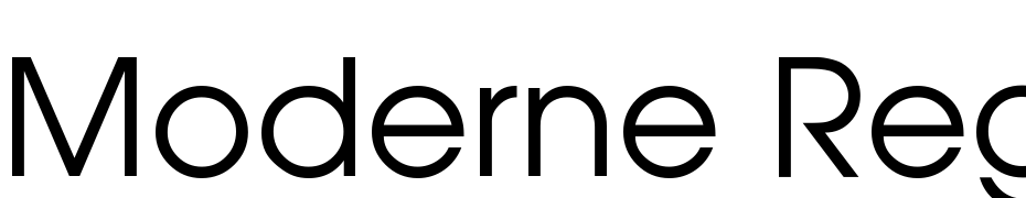 Moderne Regular Font Download Free