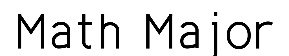 Math Major Font Download Free