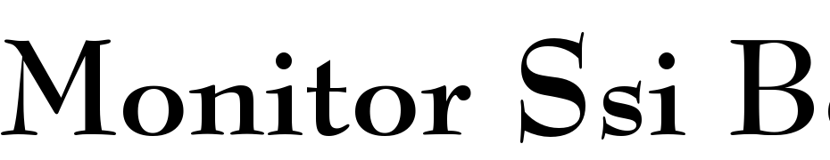 Monitor SSi Bold Font Download Free