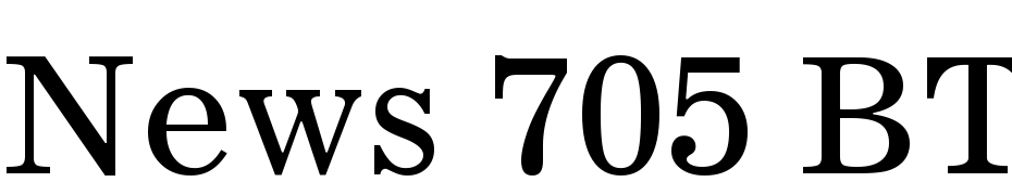 News 705 BT Font Download Free