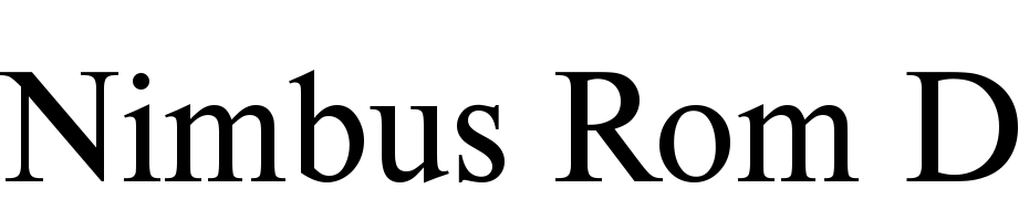 Nimbus Rom DGR Font Download Free