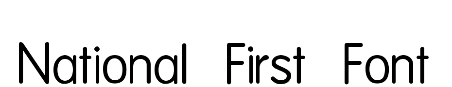 National First Font Font Download Free