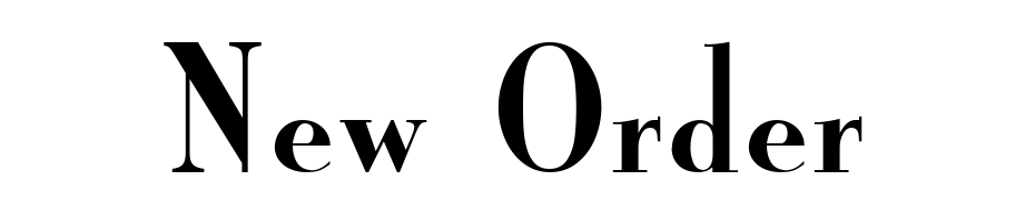 New Order Font Download Free