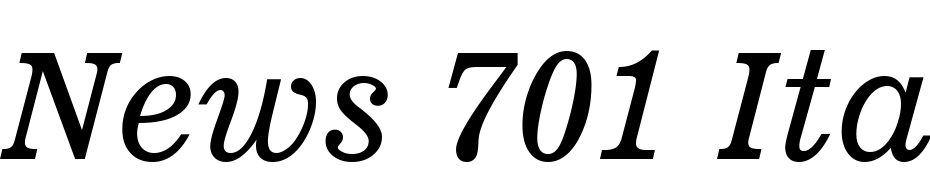 News 701 Italic BT Font Download Free