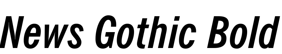 News Gothic Bold Condensed Italic BT Font Download Free