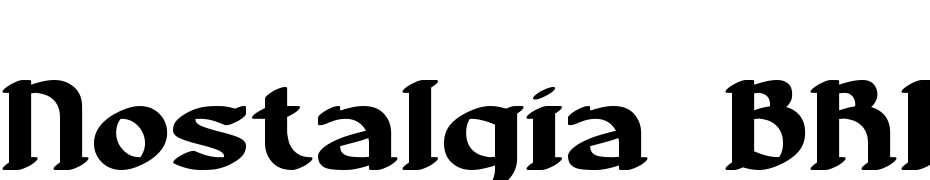 Nostalgia BRK Font Download Free
