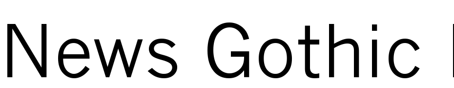 News Gothic MT Font Download Free