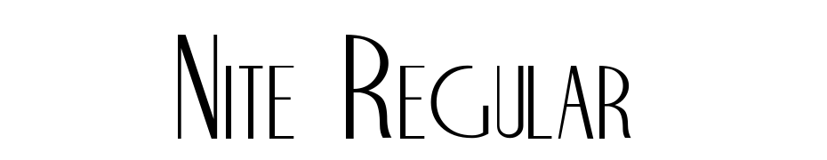 Nite Regular Font Download Free