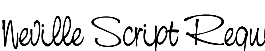 Neville Script Regular Polices Telecharger