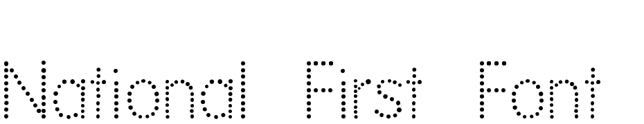 National First Font Dotted Schrift Herunterladen Kostenlos