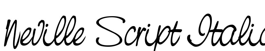 Neville Script Italic Font Download Free