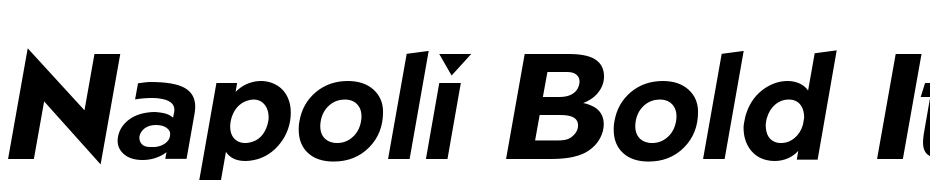 Napoli Bold Italic Scarica Caratteri Gratis