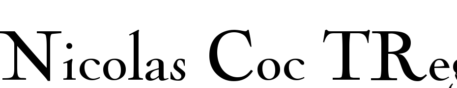 Nicolas Coc TReg Font Download Free