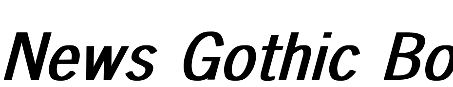 News Gothic Bold Italic Font Download Free