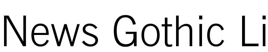 News Gothic Light BT Font Download Free