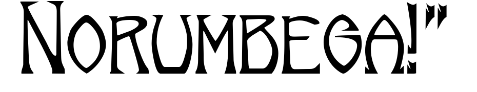 Norumbega!" Font Download Free