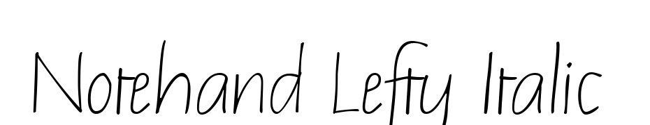 Notehand Lefty Italic Font Download Free