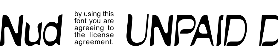 Nud E UNPAID DEMO Font Download Free