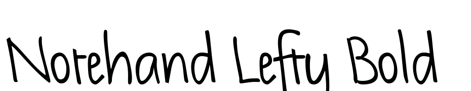 Notehand Lefty Bold Font Download Free