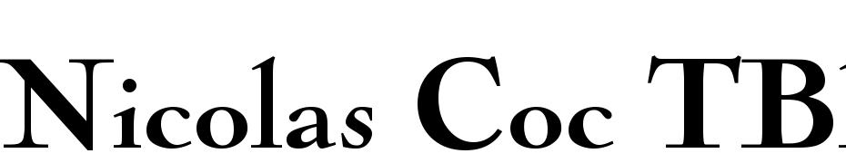 Nicolas Coc TBla Font Download Free