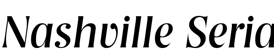 Nashville Serial Regular Italic DB Font Download Free