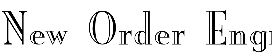 New Order Engraved:001.003 Font Download Free