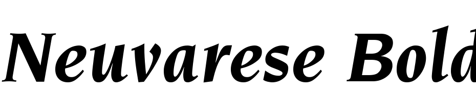 Neuvarese Bold Italic Font Download Free