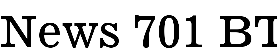 News 701 BT Font Download Free