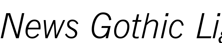 News Gothic Light Italic BT Font Download Free