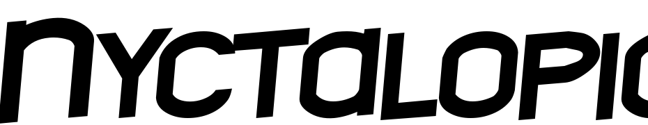 Nyctalopia Tilt Font Download Free