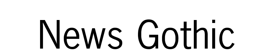 News Gothic Yazı tipi ücretsiz indir