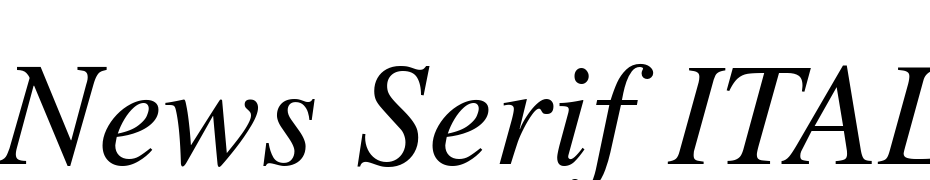 News Serif ITALIC Font Download Free