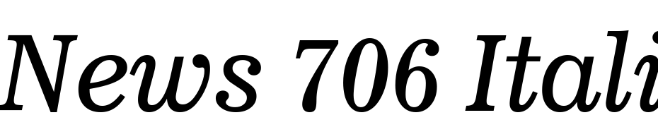 News 706 Italic BT Font Download Free