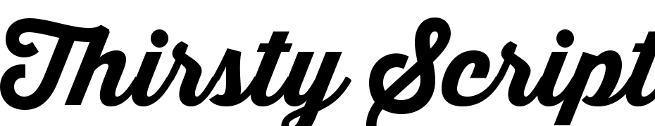 Thirsty Script Extrabold Demo Font Download Free