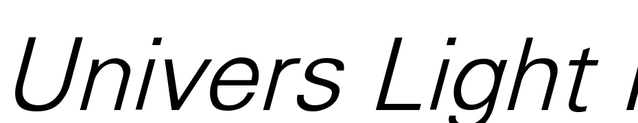 Univers Light Italic Font Download Free