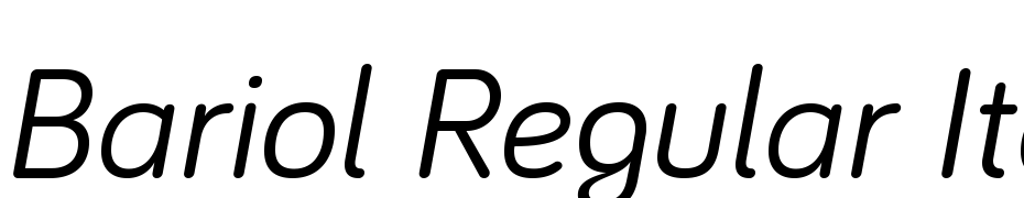 Bariol Regular Italic Polices Telecharger