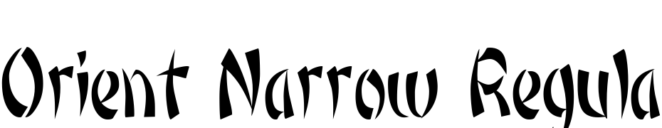 Orient Narrow Regular Font Download Free