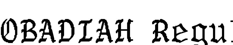 OBADIAH Regular Font Download Free
