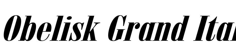 Obelisk Grand Italic Font Download Free