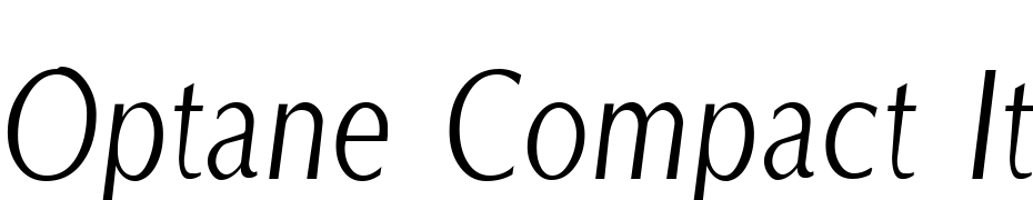 Optane Compact Italic Font Download Free