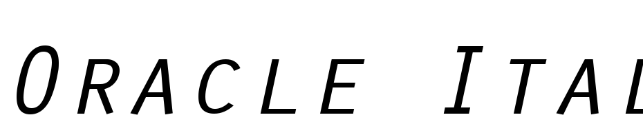 Oracle Italic Font Download Free