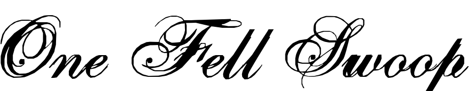 One Fell Swoop Font Download Free