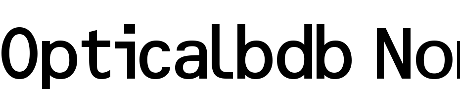 Opticalbdb Normal Font Download Free