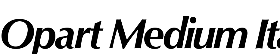 Opart Medium Italic Font Download Free