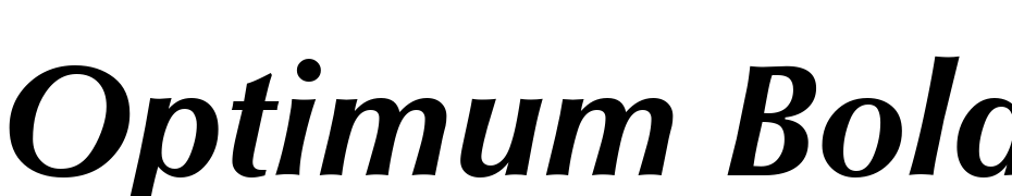 Optimum Bold Italic Font Download Free