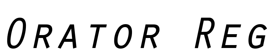 Orator Regular Italic Font Download Free