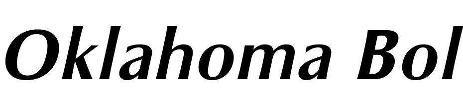 Oklahoma Bold Oblique cкачати шрифт безкоштовно