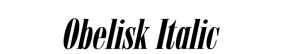 Obelisk Italic Font Download Free