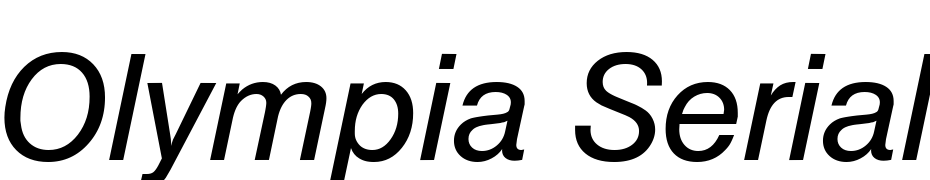 Olympia Serial Regular Italic DB Font Download Free