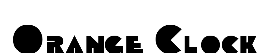 Orange Clock Font Download Free